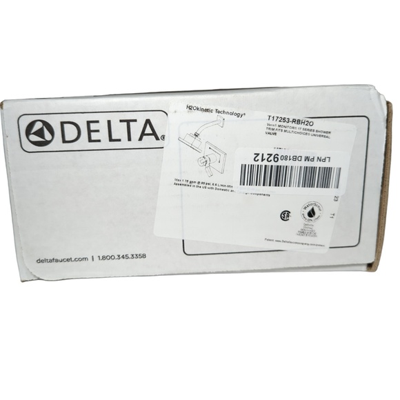 Delta Venetian Bronze Shower Trim Monitor 14 Series T17253-RBH2O Vero